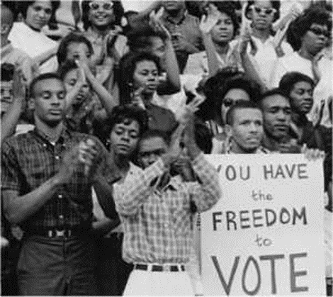 Black History Month Theme "African Americans and the Vote" graphic